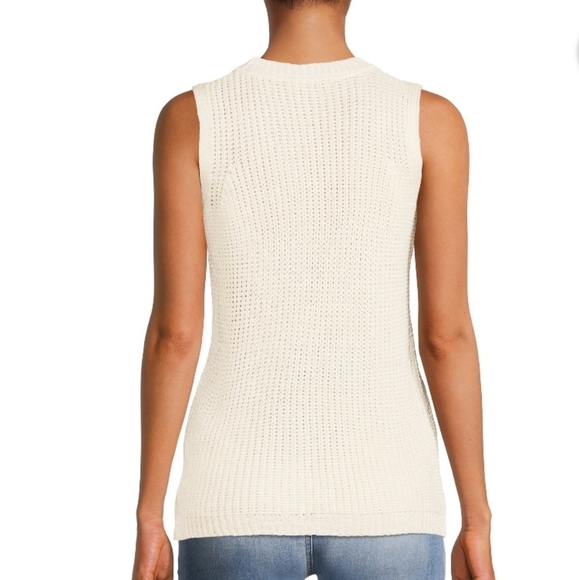 PHILOSOPHY Sleeveless Knit Pullover Top In Ivory. Size Large NWT - Picture 2 of 13